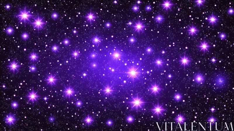 Purple starfield shows dense distribution of luminous points