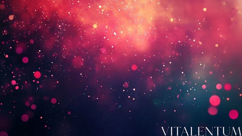 Dreamy pink stardust drifting through a midnight sky.