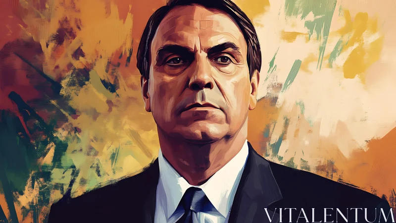 Stylized male portrait rendered with bold digital brushwork and contrast