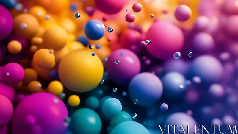 Chromatic depth-field of volumetric gradient spheres rendered.