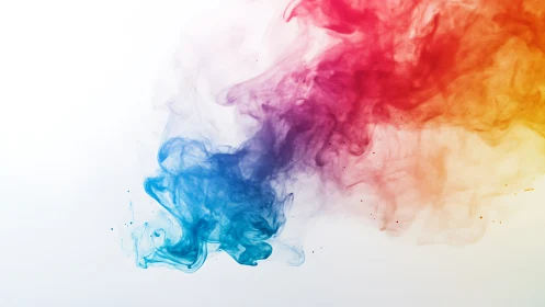 Chromatic ink diffusion forms a fluid multicolor gradient cloud
