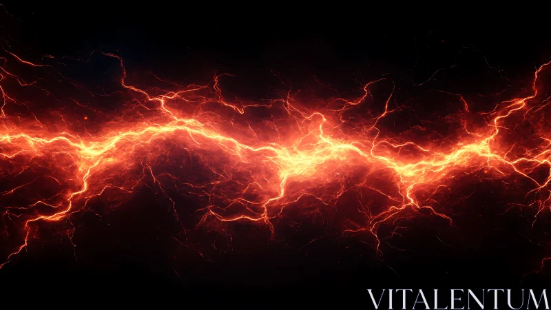 Electrical Plasma Discharge: Luminous Energy Arc.