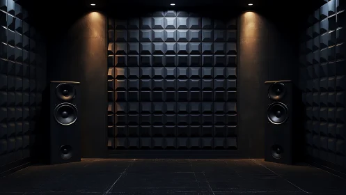 Deep charcoal listening room invites rich, immersive sound