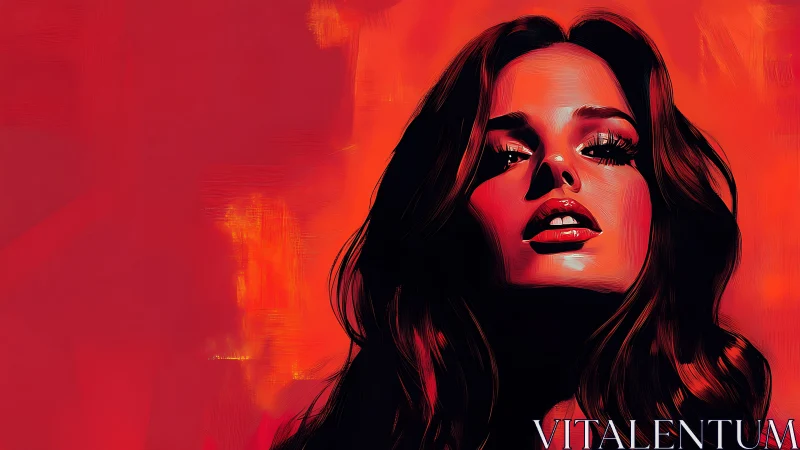 Portrait of confident woman against vivid red backdrop