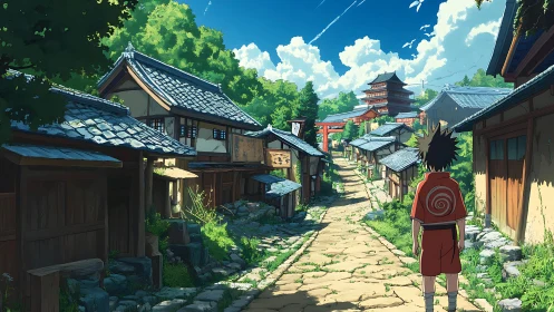 Sunlit village path invites a quiet, hidden hero forward