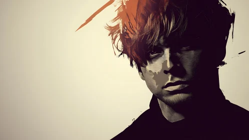 Brooding portrait captures quiet strength in warm shadows