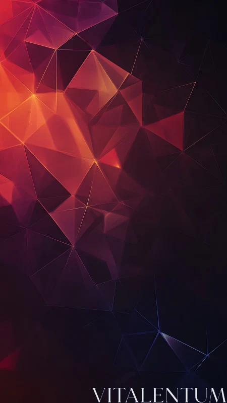 Prismatic ember shards drifting across midnight geometry.