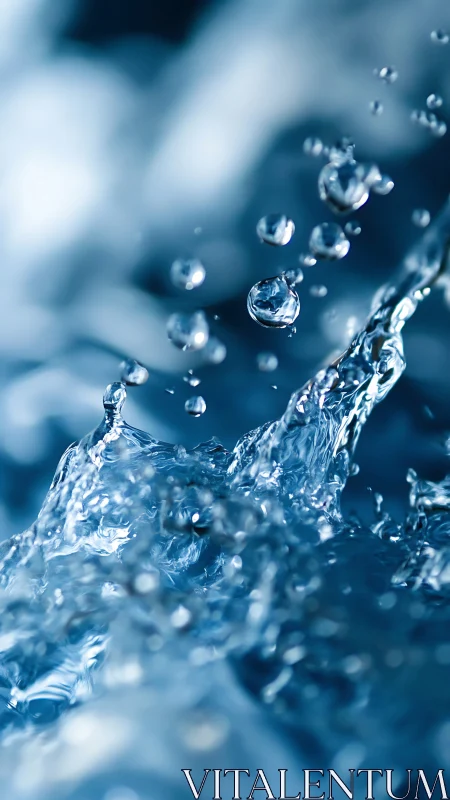 High-speed macro capture of splashing water droplets in motion