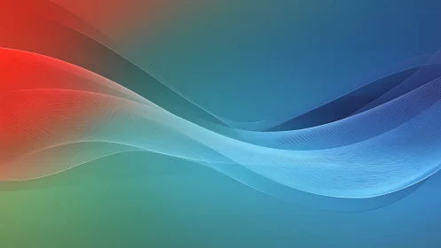 Chromatic wavefronts drift across a tranquil digital sea.