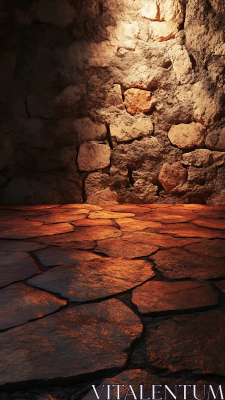 Sunlit stone chamber floor glowing with quiet warmth.