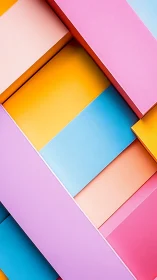 Geometric pastel panels in diagonal abstract layout.