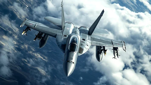 Steel-winged strike falcon carving corridors through cloudfields.