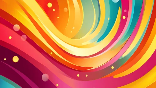 Digital painting of flowing concentric chromatic ribbons.