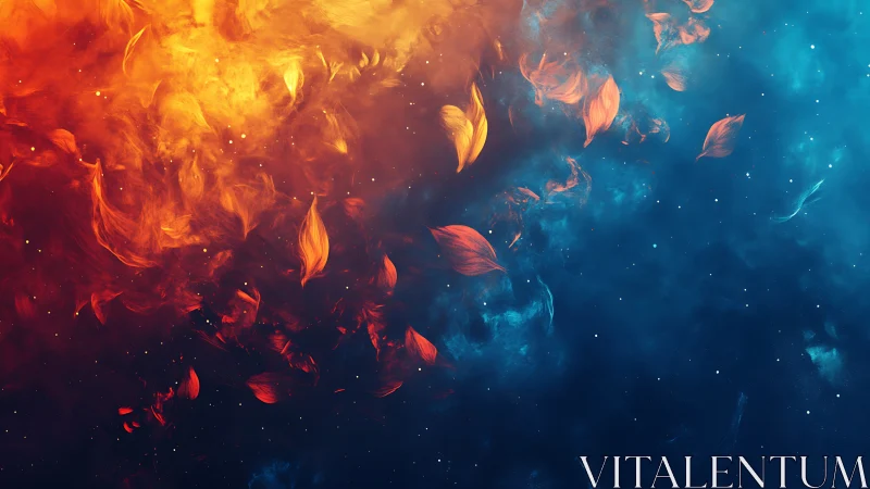 Fire and Ice Cosmic Dance in Motion.