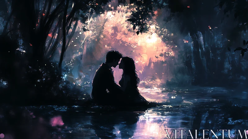 Two Hearts Glowing in the Night.