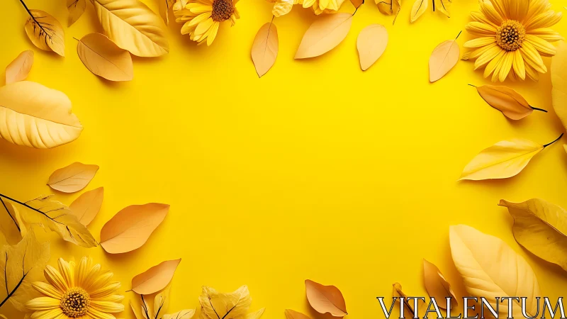 Sunlit petals and leaves frame a golden yellow daydream.