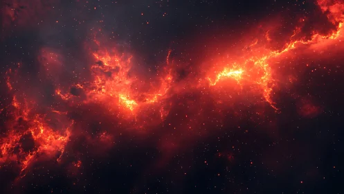 Solar river of molten starlight carves through cosmic night