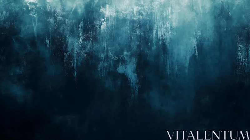 Moody Abstract Blue Texture with Atmospheric Brush Strokes.