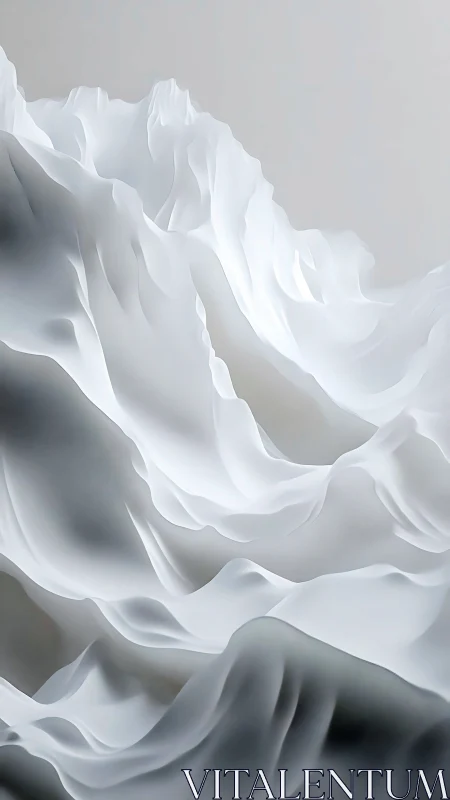 Soft sculpted peaks in soothing white and gentle gray tones.