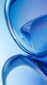 Soothing blue glass curves in a calm, modern embrace.