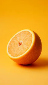 Sunlit citrus orb poised on a golden monochrome stage.