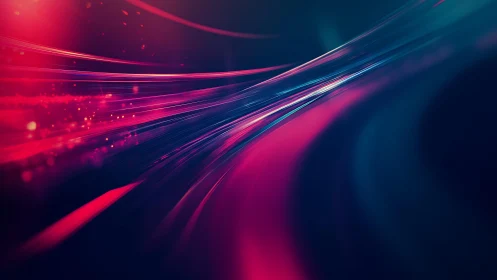 Dynamic neon light streaks in futuristic abstract digital art.