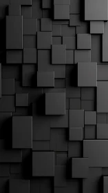 Soft-shadowed black rectangles forming a calm urban maze.