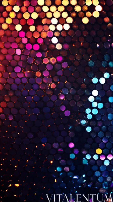 Pixelated constellations spill neon light across velvet night