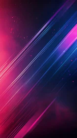 Streaks of neon light race across a dreamy cosmic sky