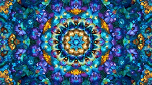 Radiant butterfly mandala unfolds in vivid jewel-toned symmetry