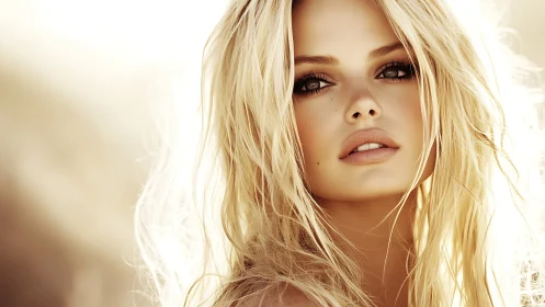 High-key close-up portrait with soft focus and warm rim lighting