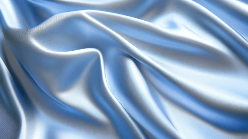 Specular light caustics on simulated blue satin cloth surface