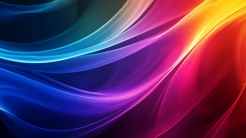 Radiant chromatic waves in flowing abstract motion design.