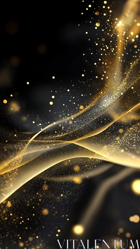 Golden stardust rivers swirling through velvet nightfall.