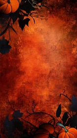 Glowing pumpkin vines frame a warm rustic autumn background