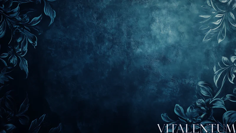 Midnight florals framing a smoky blue storytelling void.