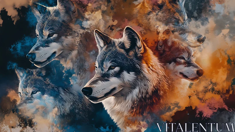 Chromatic lupine portraits in opposing thermal color spectra.