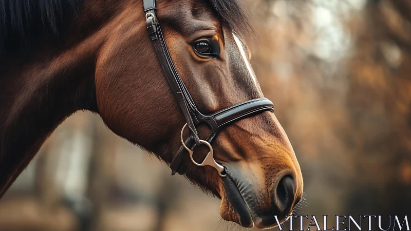 Soft autumn light studies the horse&rsquo;s thoughtful profile