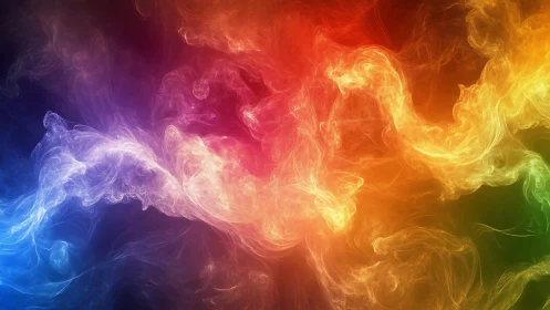 Chromatic nebulae of swirling vapor in radiant spectrum.