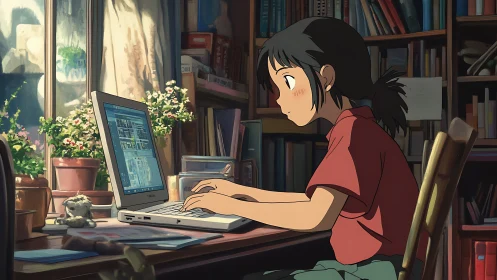 Sunlit study nook where quiet focus and daydreams meet.