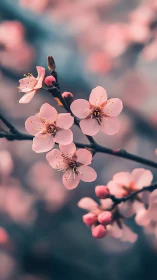 Blossom Whispers: Spring's Rosy Dream Unfolds.