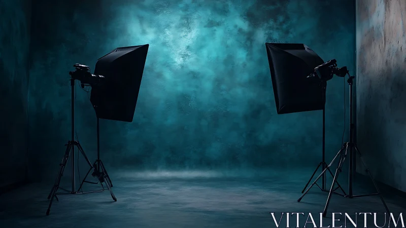 Quiet photo studio waits gently for the next warm portrait