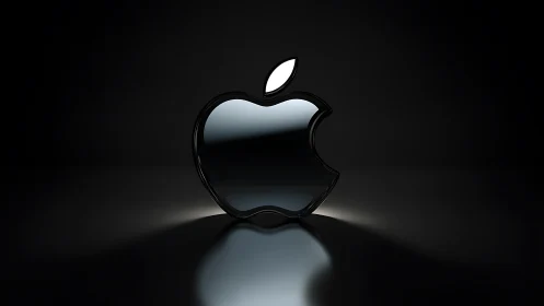 Iconic Apple Logo Glowing with Timeless Innovation.