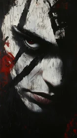 Storm-lit portrait of a brooding, battle-marked face.