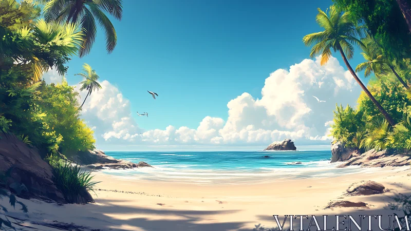 Tropical Beach Paradise Awaits Your Relaxation.