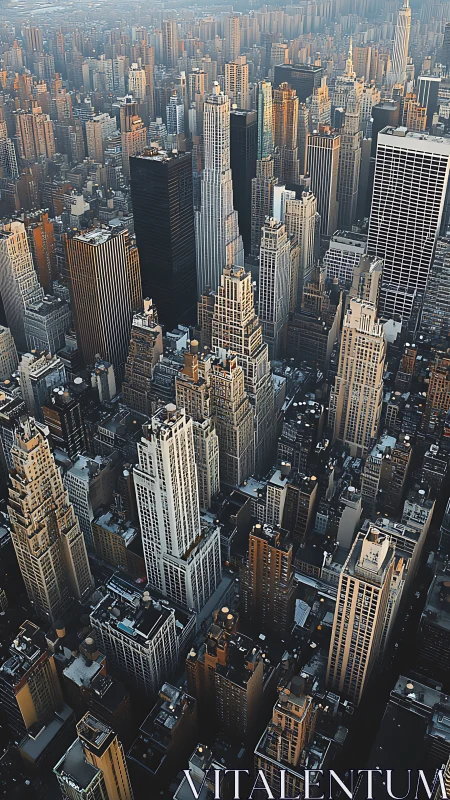 Dense vertical skyline shows layered high-rise urban core