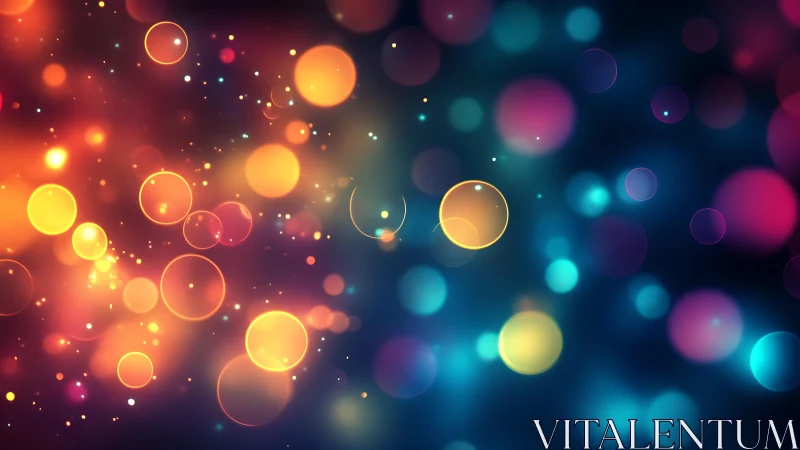 Vibrant abstract bokeh lights in glowing colorful digital style.