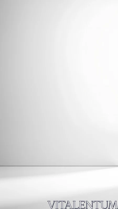 Minimalist white interior wall with soft directional daylight