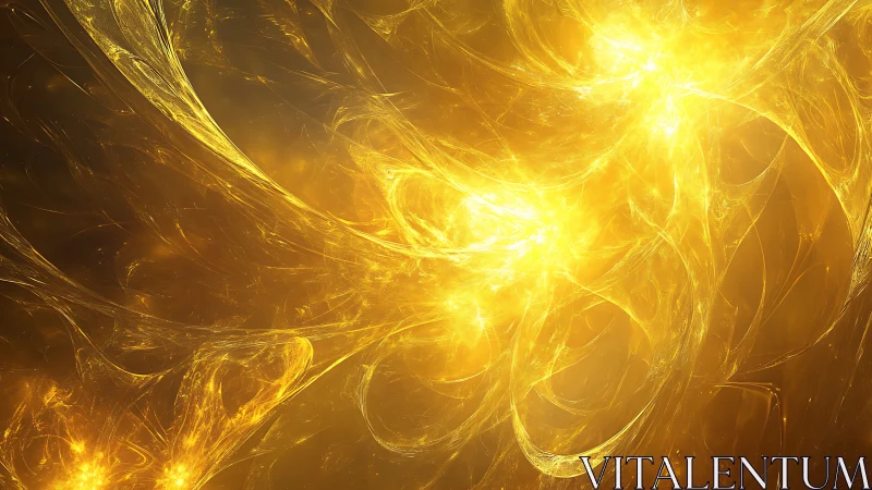 Golden solar currents swirling through a luminous dreamscape.