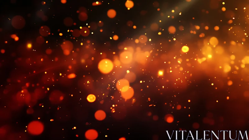 Ember Particles Dance Through Shadowed Warmth Magnificently